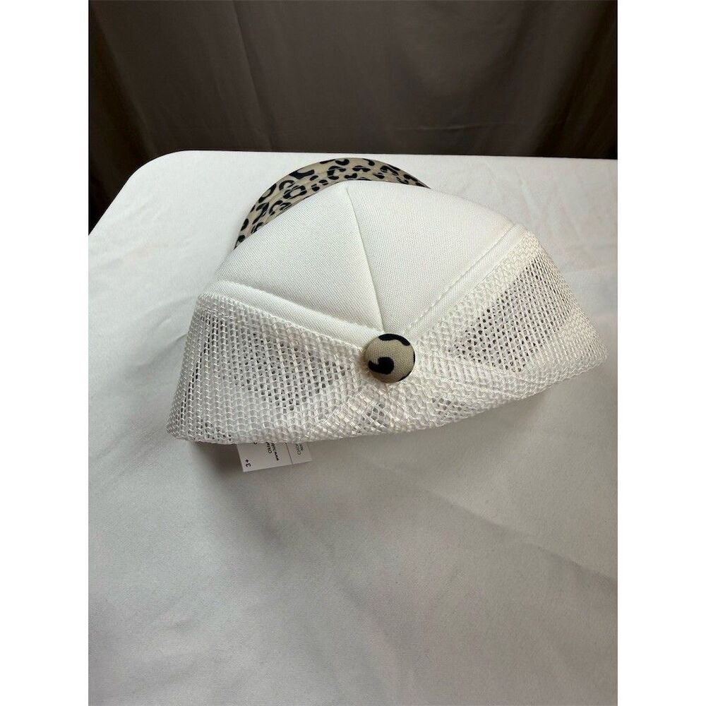 MAMA & MINI Matching Trucker Hats Set Womens One Size White Leopard 2pc - Picture 9 of 12